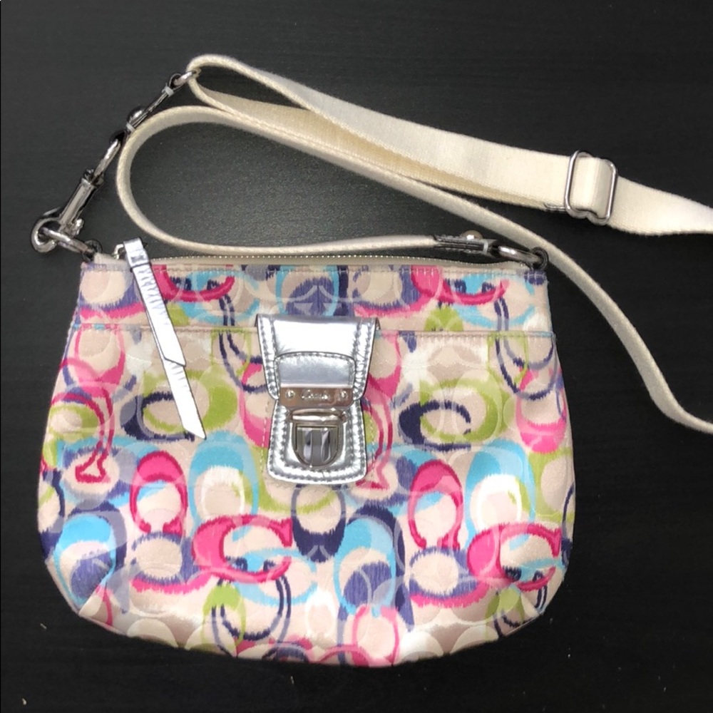 Colorful Coach cross body purse